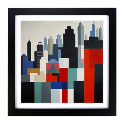 City Of Hong Kong Suprematism - Framed Print