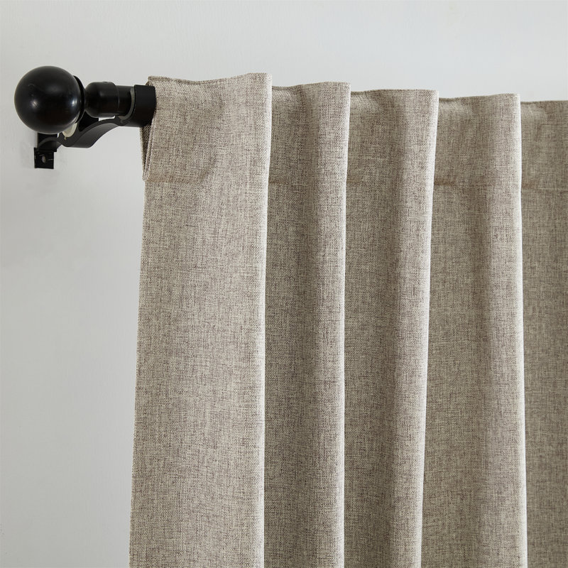 Panneau de rideau de fenêtre Bigelow, L 52 po x L 95 po, Taupe