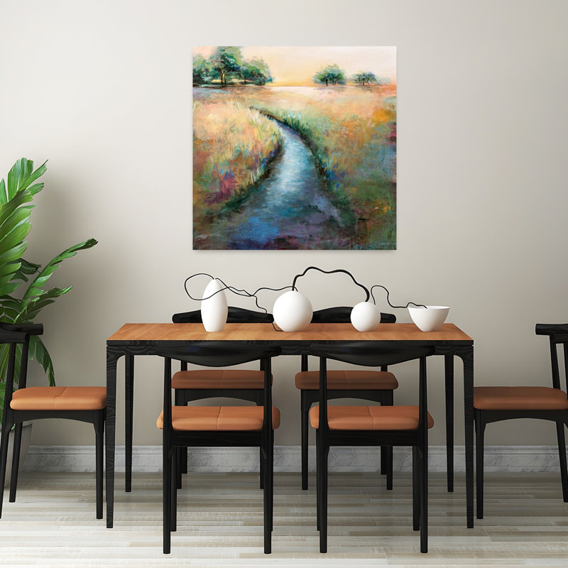 «Flowing Abstract Contemporary Landscape Nature Art», H 32 po x l 32 po
