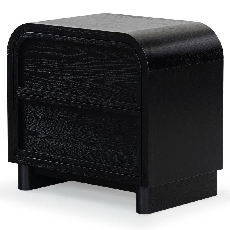 Table de chevet 2 tiroirs Tosheba, Noir