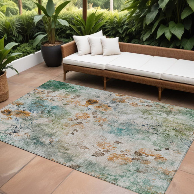 HomeRoots Rectangle Machine Woven Area Rug