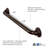Modern Classic 12 in. ADA Finger Grip Grab Bar in Stainless Steel Oil Rubbed Bronze-124175785-124175787