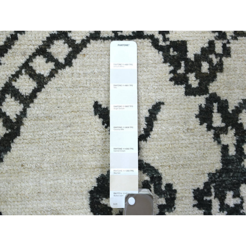 Tapis de couloir ivoire en laine noué à la main 2 pi 10 po x 11 pi 4 po 25FBA86F55A14BCC809058A9394428B2