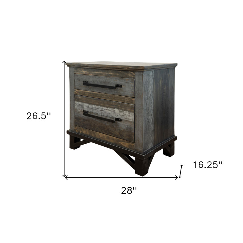  Table de chevet 2 tiroirs Cedargate