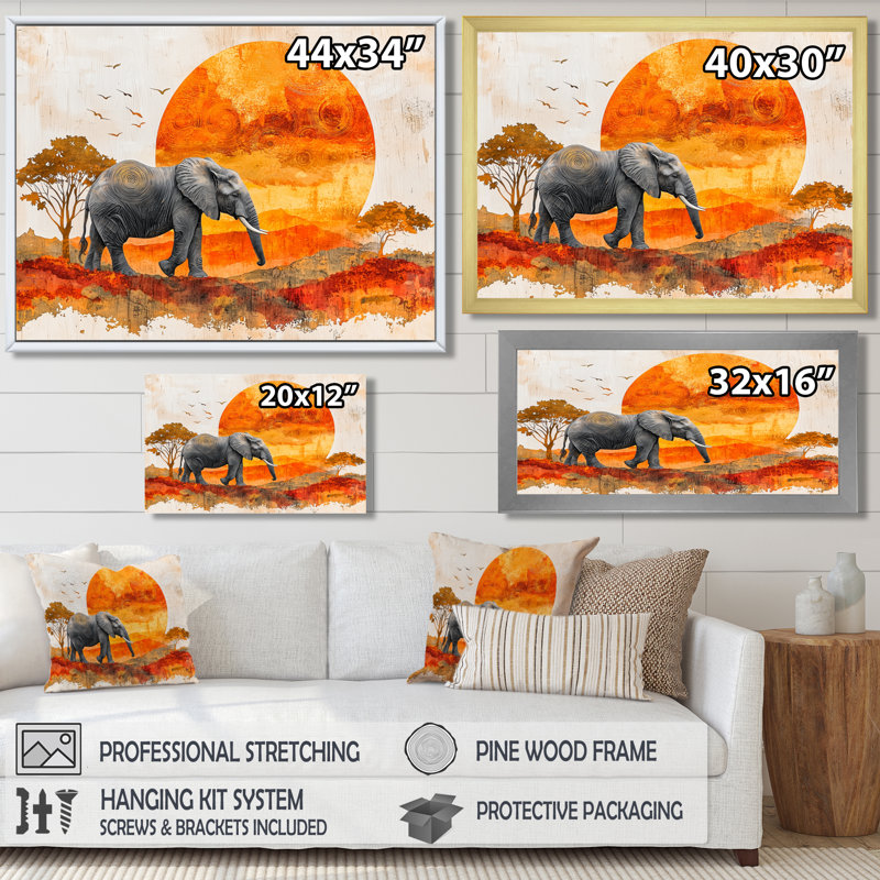 Haglund - Animals Wall Art, H 12 po x l 20 po, Noir, Reproduction encadrée d'une seule photo
