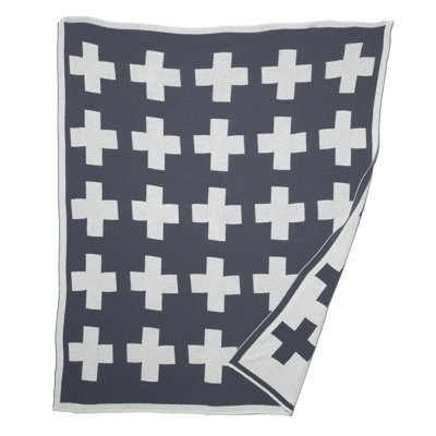 Swiss Knitted Throw Blanket