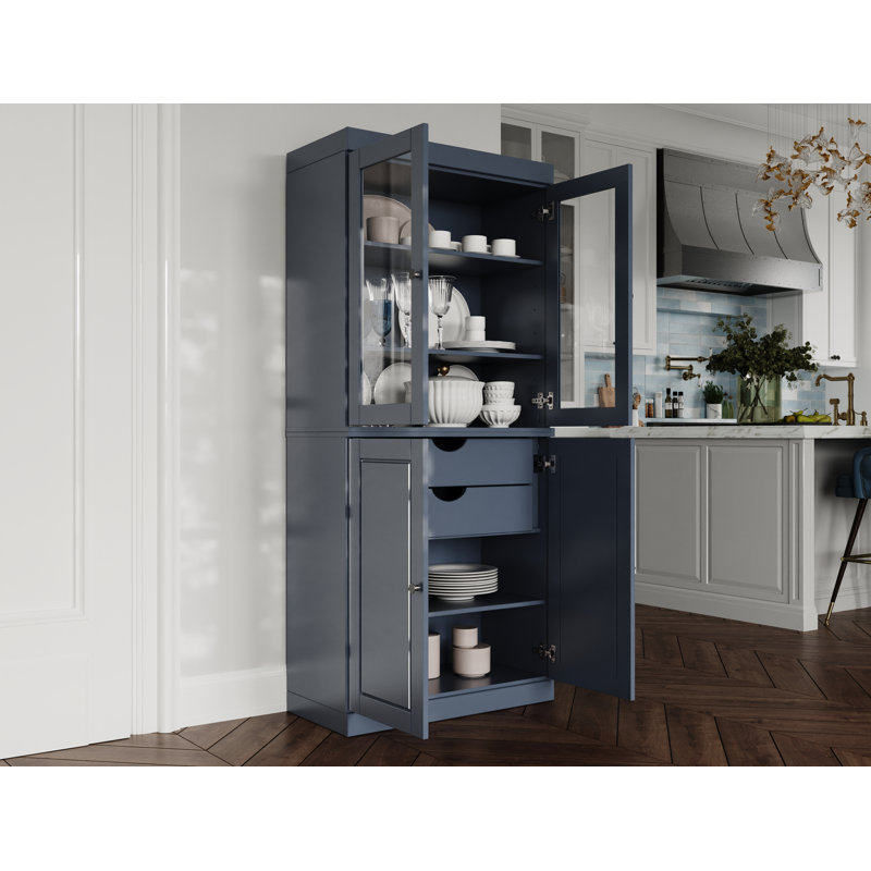 Armoire garde-manger 100% bois massif Kaniesha Palace Imports, Bleu antique