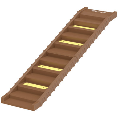 Dog Stairs for Car Truck SUV, Foldable Dog Ramp for Medium Small Dogs, Folding Pet Stairs with Non-slip Strips & Pads, Supports Up to 150 lbs (10 Steps), Black