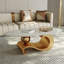 Luxury Oversize 51in. L Oval Coffee Table with Musical Note Base Modern Accent Piece for Living-546763713