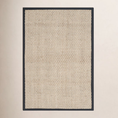 Natural Black Seagrass Rug