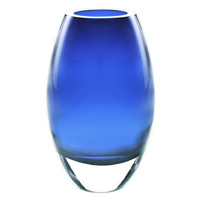 Vase en cristal de minuit bleu européen 9 "