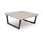Ensemble de table basse et de bout 2 pièces Wery, plateau gris clair, brun