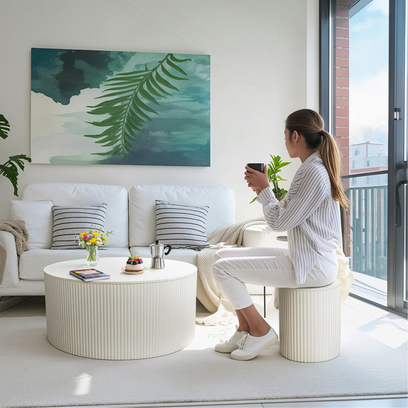 Ensemble de 5 tables basses Wave Stripe