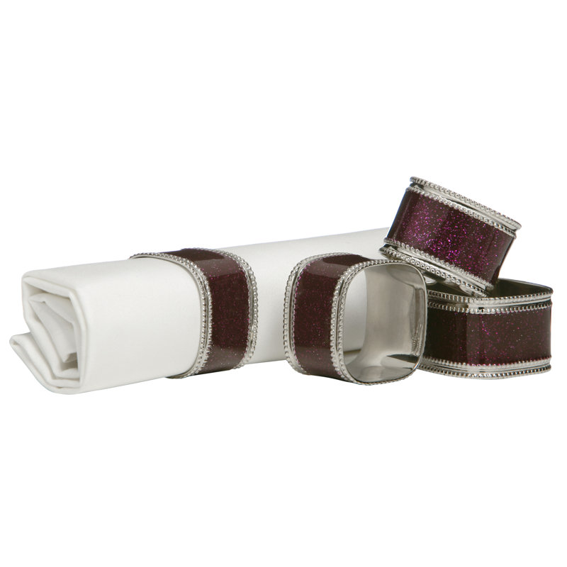 Metal Napkin Ring, Purple