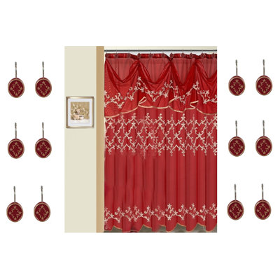 Decorative Shower Curtain Set Kobyn
