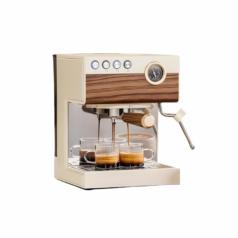 Retro Espresso & Americano Extraction Milk Froth 2-in-1 Coffee Maker