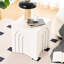 Table d'appoint carrée 15,51 po Modern White Modern-2010017255