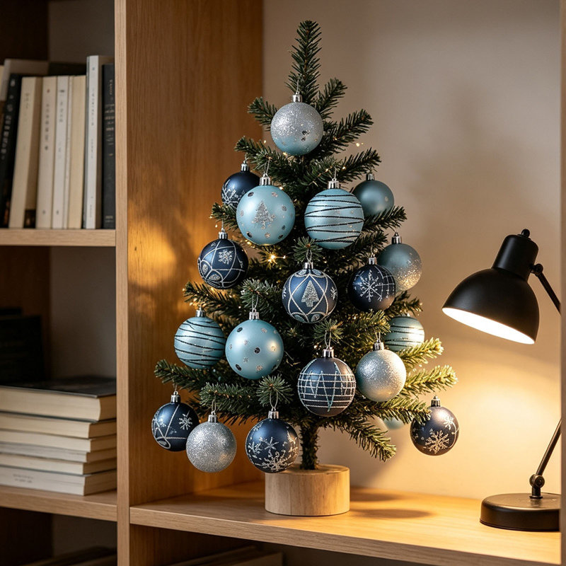 Décorations de Noël - Ensemble de 16 boules décoratives à suspendre pour sapin de Noël, brillantes et festives. Idéales pour décorer votre intérieur.