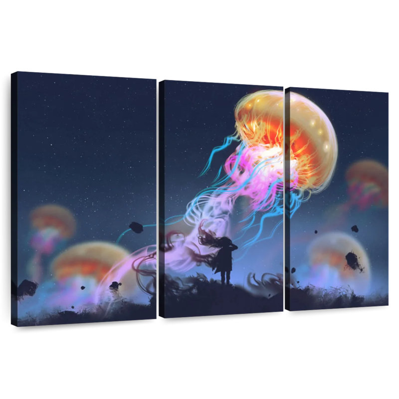 Brampt Jellyfish Fantasy, H 36 po x l 57 po