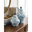 Pot à gingembre 13 po en porcelaine bleue et blanche avec couvercle