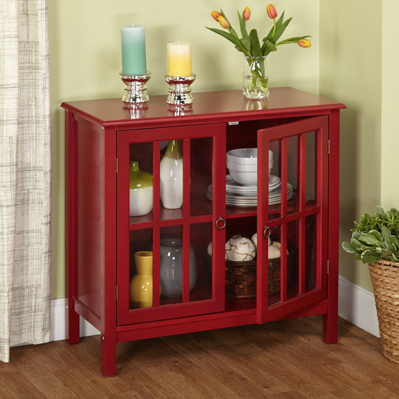 Phillips 2-Door Paneled Accent Cabinet , Red