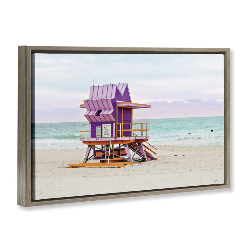 Cadre flottant mauve, sauveteur, par Seven Trees Design, H 21 po x l 31 po, Cadre flottant orme Montalcino