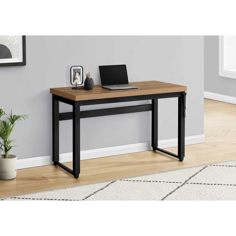 Adjustable Standing Computer Desk, Brown/Black