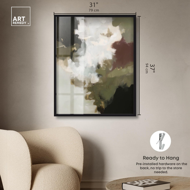 «Earthy Palette III Boho Art Shadowbox» par Art Remedy, H 37 po x l 31 po, Noir