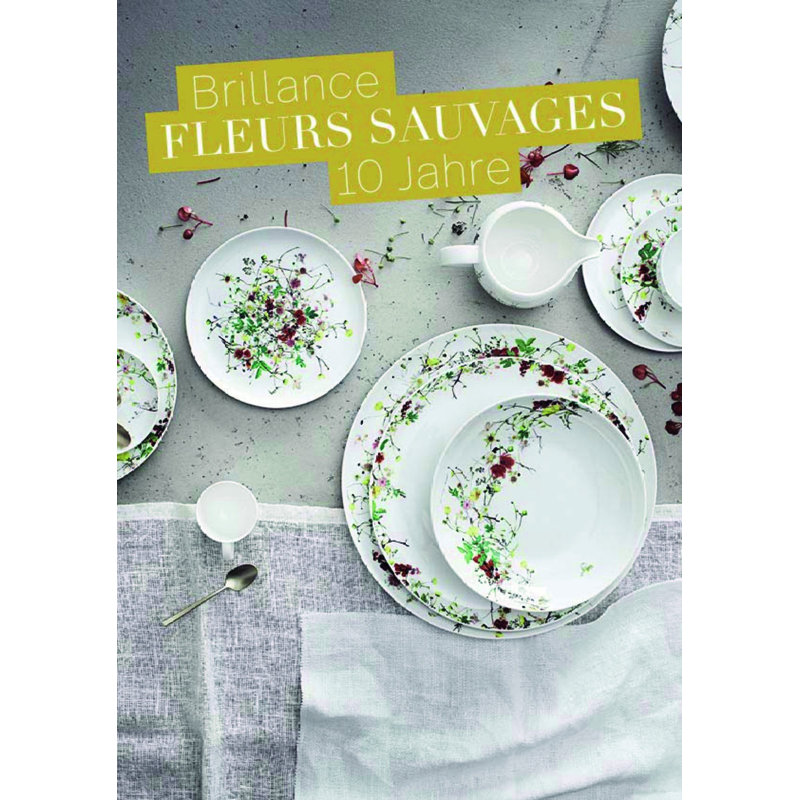 Brillance Fleurs Sauvages Bone China Soup Plate