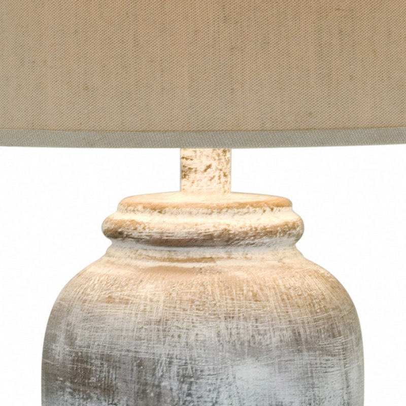 Lampe de table 31 "Neith, Blanc pierre / beige