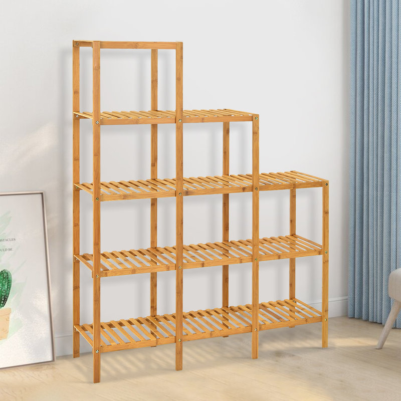 Bibliothèque pour marches en bois massif H 55,5 po x l 45 po Cania