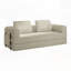 Canapé-lit convertible en velours côtelé avec coussin cylindrique Corduroy-1850107023