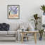 Cadre flottant Modern Cat & Iris Plant, design par Hannah Beisang-70054518-70054517