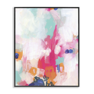 Rose et pastel, estampe numérique abstraite par Viggo Johansen