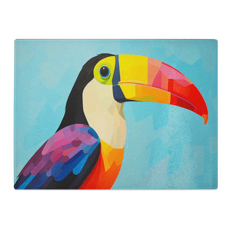 Toucan Minimalism  Glass Chopping Board