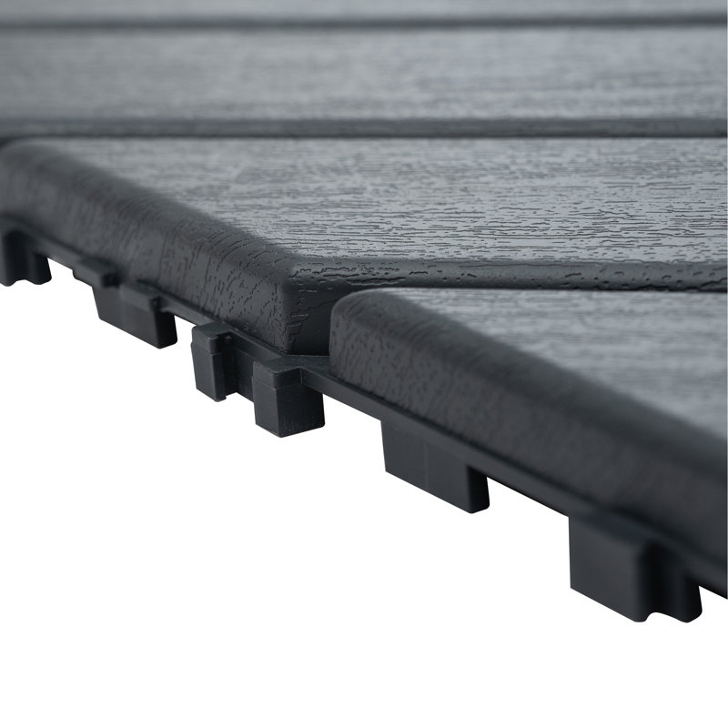 Carreaux de terrasse en plastique emboîtables, paquet de 44 tuiles de patio, 12 po x 12 po imperméable à l'eau pour utilisation extérieure, tuiles de patio pour terrasse de piscine
