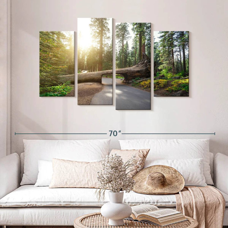 Mehar Sequoia Log Tunnel Road, 32" H x 52" W