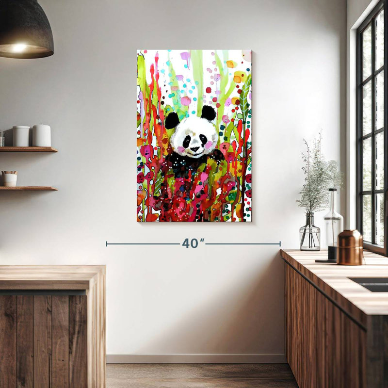 Panda floral, H 39 po x l 26 po