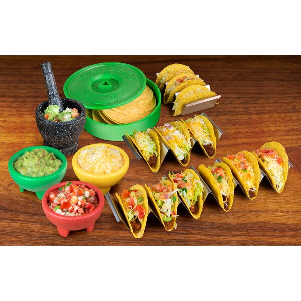 Holders Set Of 3,stainless Steel Taco Shell Holder Stand,taco Tray Plates  For Taco Bar Gifts Accessories,holds 4 Tacos Each,oven Safe For Baking,  Dish