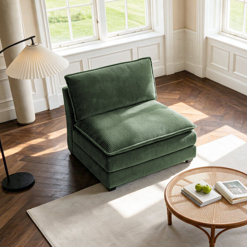 Fauteuil d'appoint sans accoudoirs Lauretta, Green
