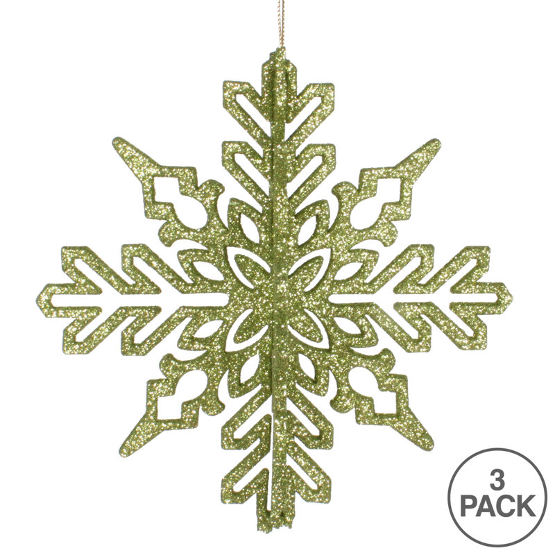 Ornement flocon de neige 3D, Lime