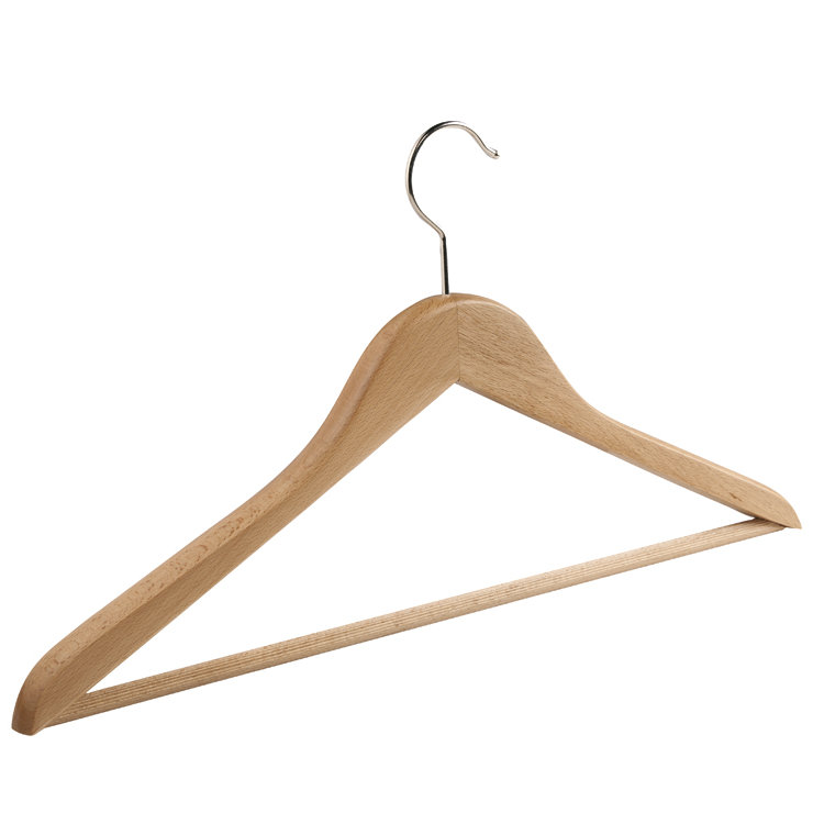 Beechwood And MDF Standard Hanger for Pants, 24 cm H x 44 cm W x 1.3 cm D