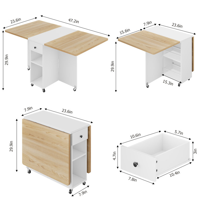 Dining Table, Maple White