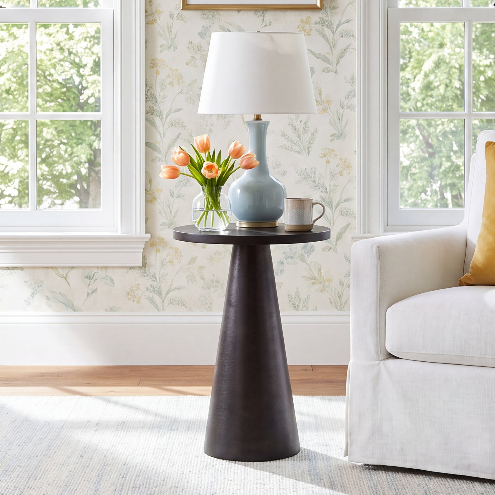 Toriane 13" End Table, Dark Bronze