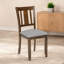 Upholstered Side Chair Set of 4 with Solid Rubber Wood Frame, Brown Finish, 17W x 20D x 36H in, for Dining Room and Kitchen