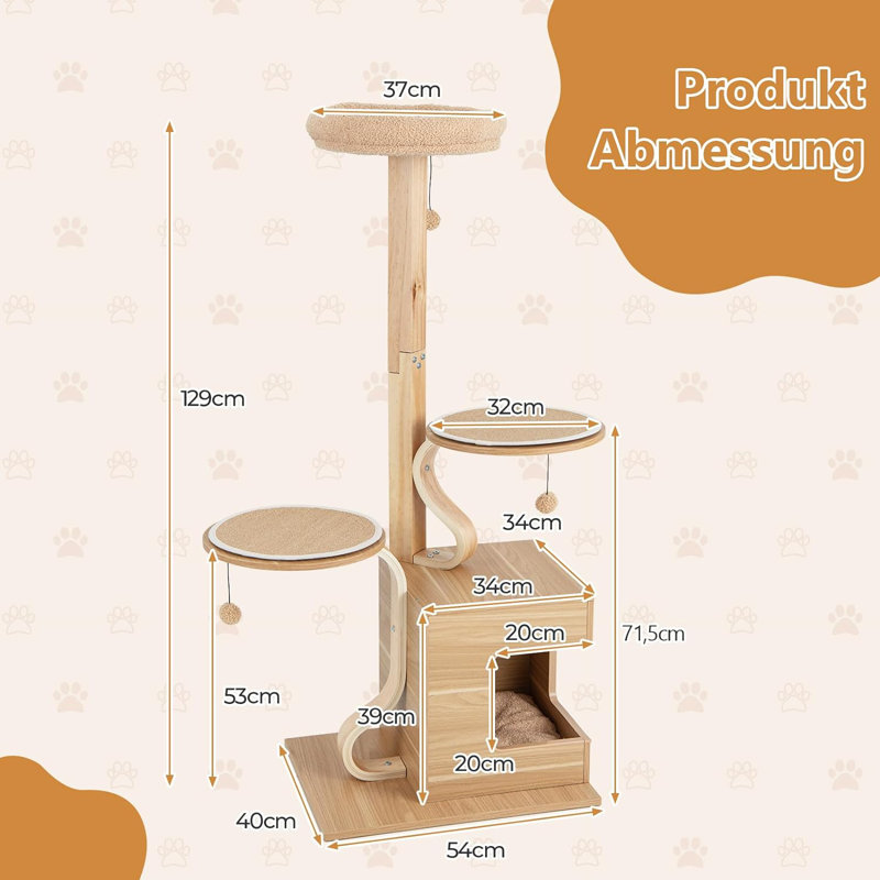 Cheshunt 129cm H Cat Tree
