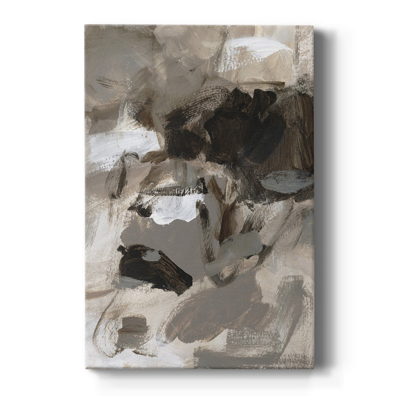 Moka II - peinture sur toile tendue, H 12 po x l 8 po x P 1 po