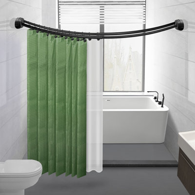 Tringle à rideau de douche à double paroi incurvée en aluminium à l'épreuve de la rouille Utopia Alley