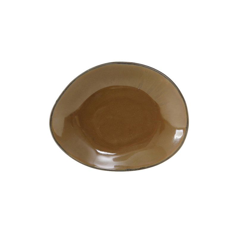 Assiette à apéritif Artisan Ellipse, Vert olive