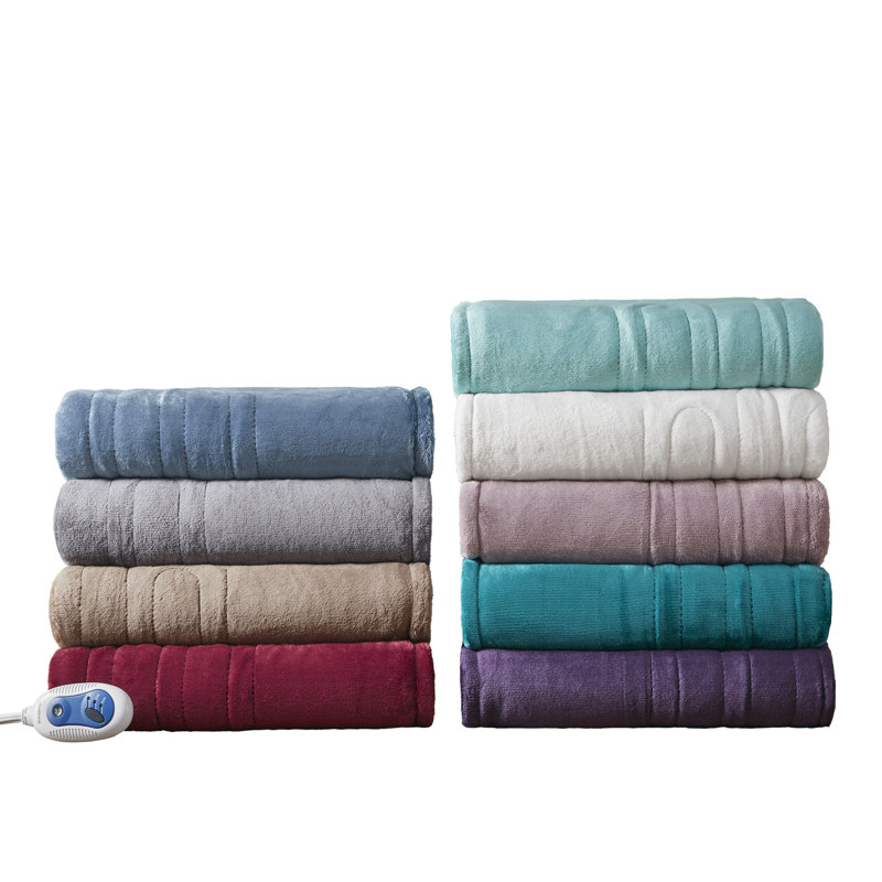 Cozy Comfort Red Oversized Electric Heated Throw, 60" x 70"